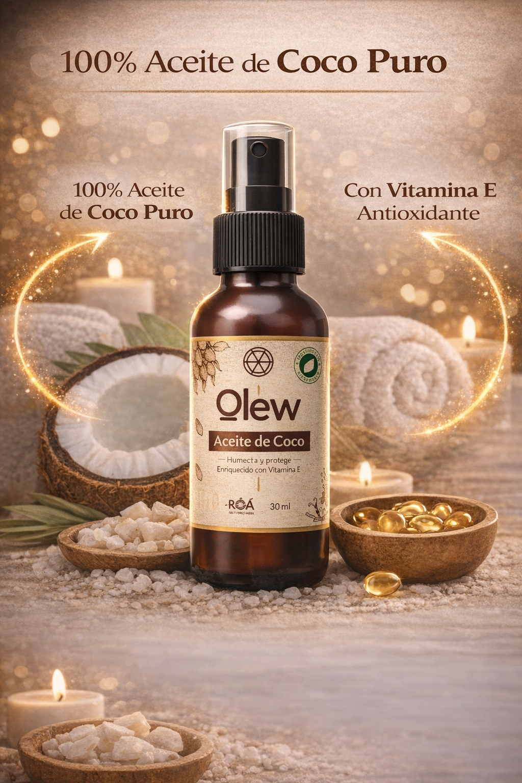 OLEW! Aceite Corporal de Coco