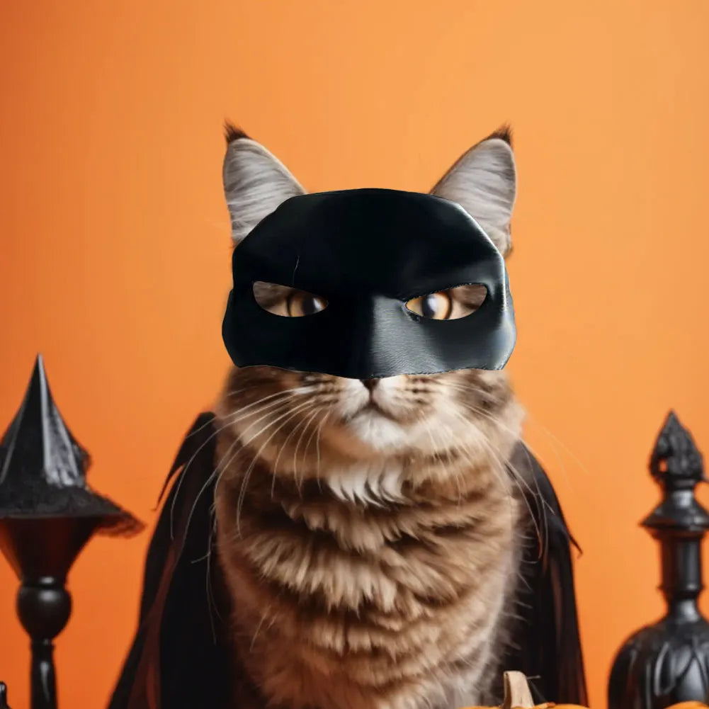 Cat Bat Cool Man Mask Cat Avenger Mask Matte Cute Bat Mask Superhero Toys Cat Bat Halloween Costume For Cats Pet Supplies