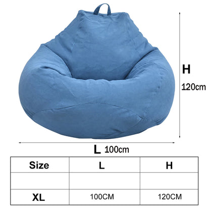 Large Small Lazy Sofa Cover Chairs Without Filler Linen Cloth Lounger Seat Bean Bag Pouf Puff Couch Tatami Living Room