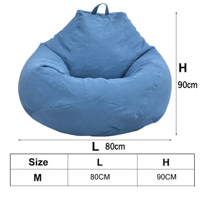 Large Small Lazy Sofa Cover Chairs Without Filler Linen Cloth Lounger Seat Bean Bag Pouf Puff Couch Tatami Living Room