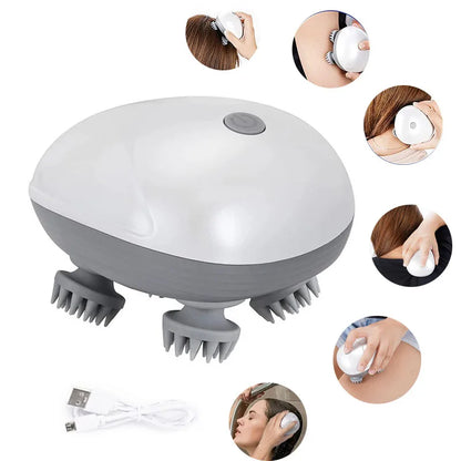 Electric Cat Massager Body Shoulder Leg Arm Neck Deep Tissue Head Scalp Massage Kneading Vibrating Device