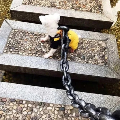 Funny Dog Leash Simulation Life-Like Iron Chain