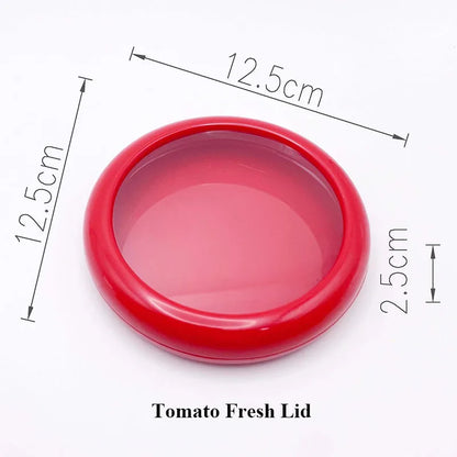 Fruit Vegetable Airtight Fresh Storage Box Lemon Tomato Avocado Preservation Seal Cover Transparent Reusable Kitchen Tools