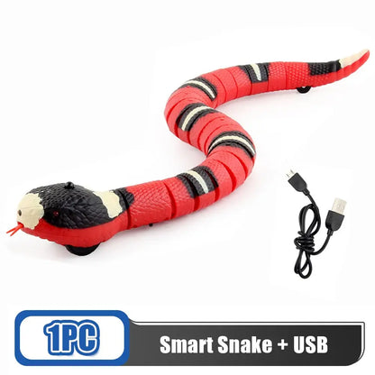 Smart Sensing Cat Toys Interactive Automatic Eletronic Snake Cat Teaser Indoor Play Kitten Toy USB Rechargeable