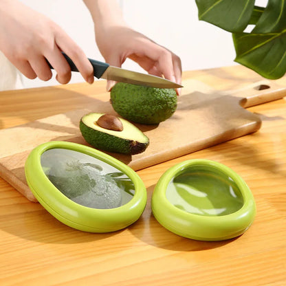 Fruit Vegetable Airtight Fresh Storage Box Lemon Tomato Avocado Preservation Seal Cover Transparent Reusable Kitchen Tools