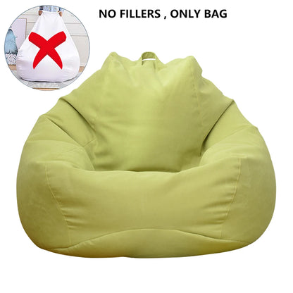 Large Small Lazy Sofa Cover Chairs Without Filler Linen Cloth Lounger Seat Bean Bag Pouf Puff Couch Tatami Living Room