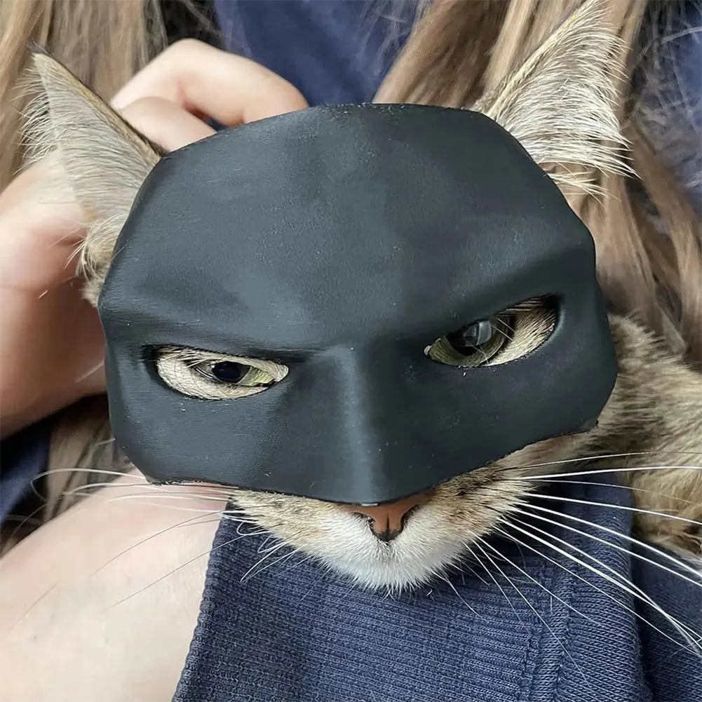 Cat Bat Cool Man Mask Cat Avenger Mask Matte Cute Bat Mask Superhero Toys Cat Bat Halloween Costume For Cats Pet Supplies