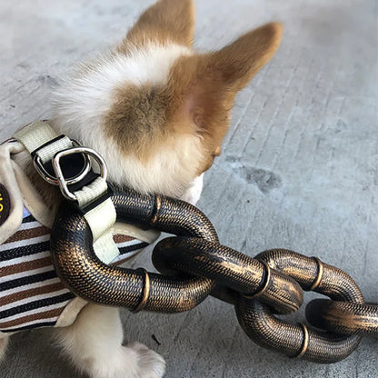 Funny Dog Leash Simulation Life-Like Iron Chain